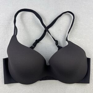 Maidenform T-Shirt Bra Size 34B Black One Fab Fit Underwire Adjustable Comfort